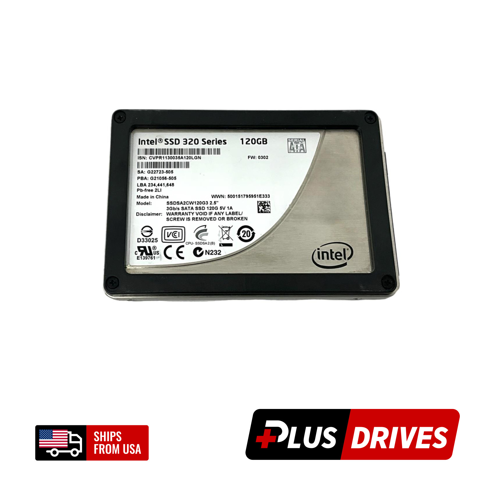 Intel 120GB SATA SSD 2.5″ MLC SFF Enterprise Solid State Drive 3Gbps 38K IOPS