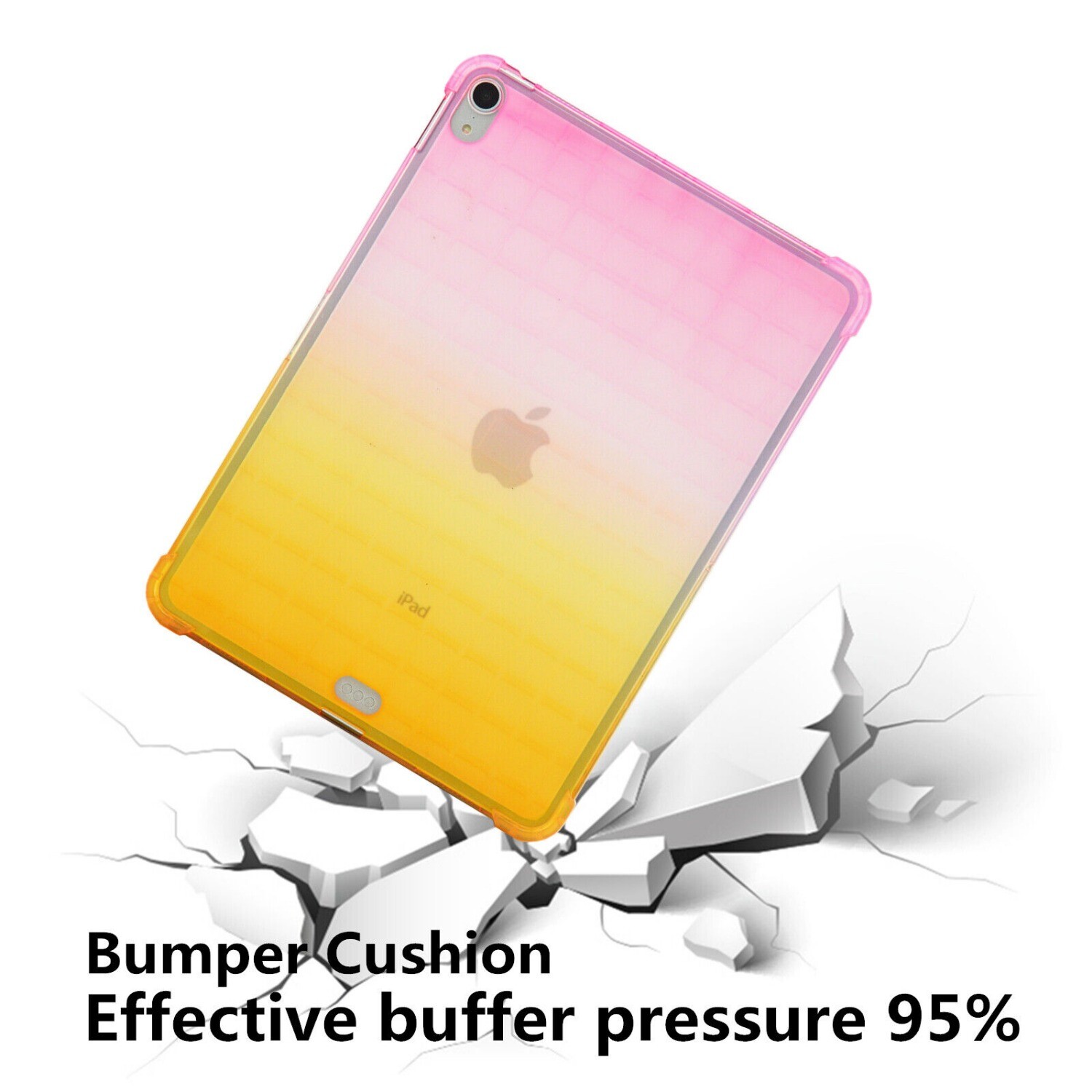For iPad 9.7”Gen Mini 1 2 3 4 5 Slim Shockproof Gradient Silicone TPU Case Cover