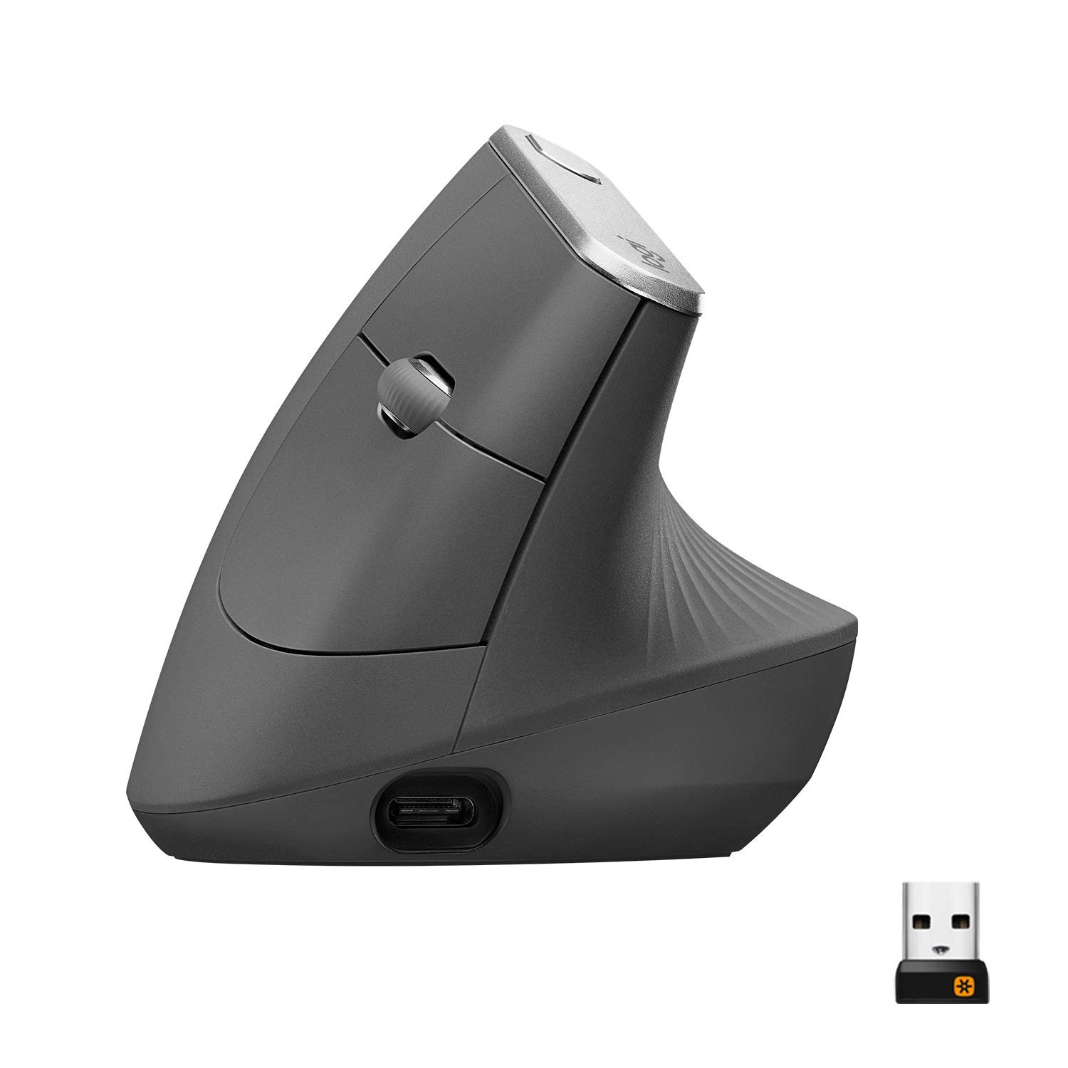 Logitech MX Vertical Wireless Mouse Ergonomic Rechargeable Mouse Graphite