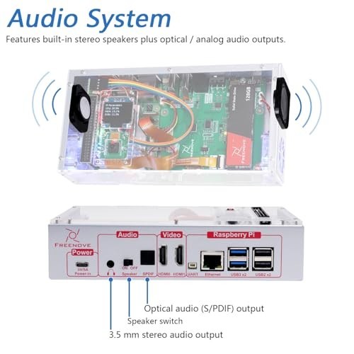 Raspberry Pi 5 Case Kit with Cooling Fan, 128GB NVMe SSD, 5MP Camera, OLED Scree
