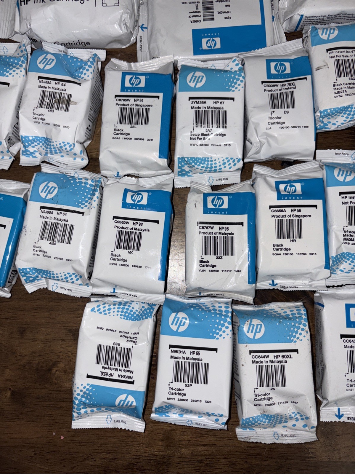Lot of 30 NEW Assorted Genuine HP Ink Cartridges OEM Expired Open Box