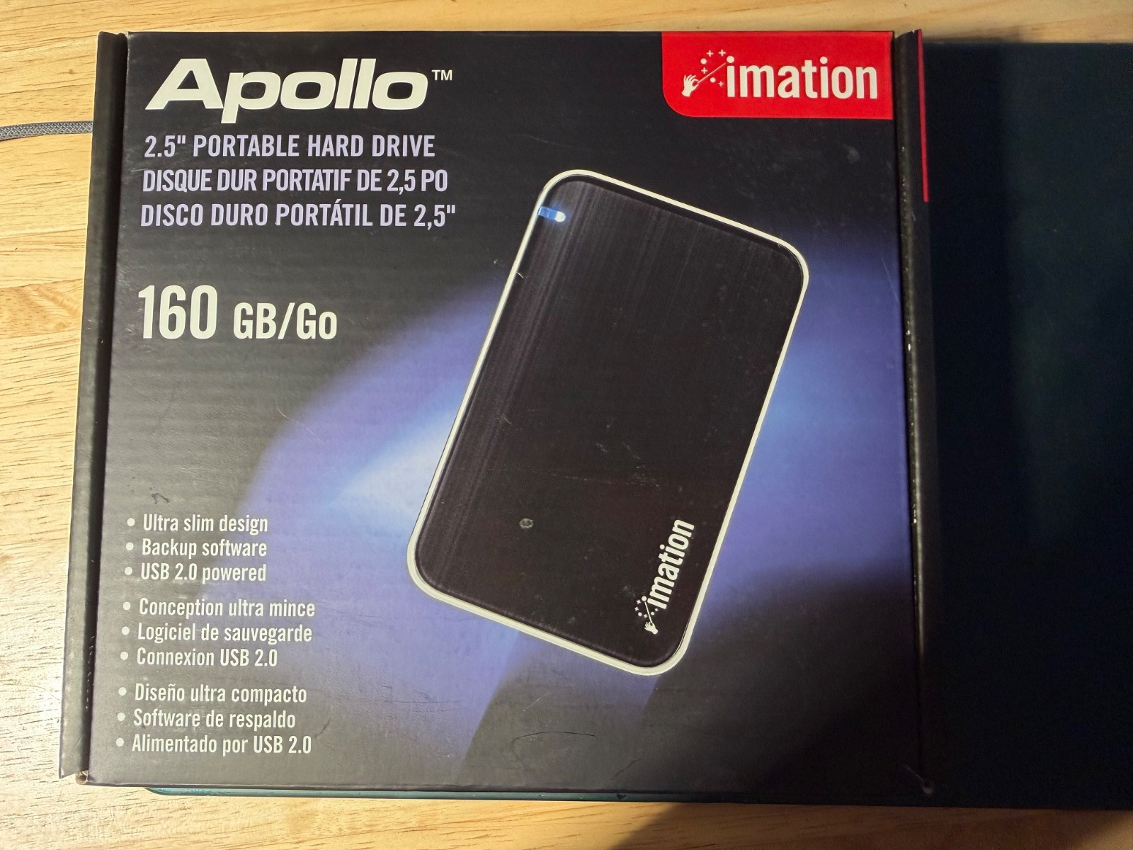 IMATION APOLLO 2.5″ PORTABLE HARD DRIVE 160GB USB 2.0 powered