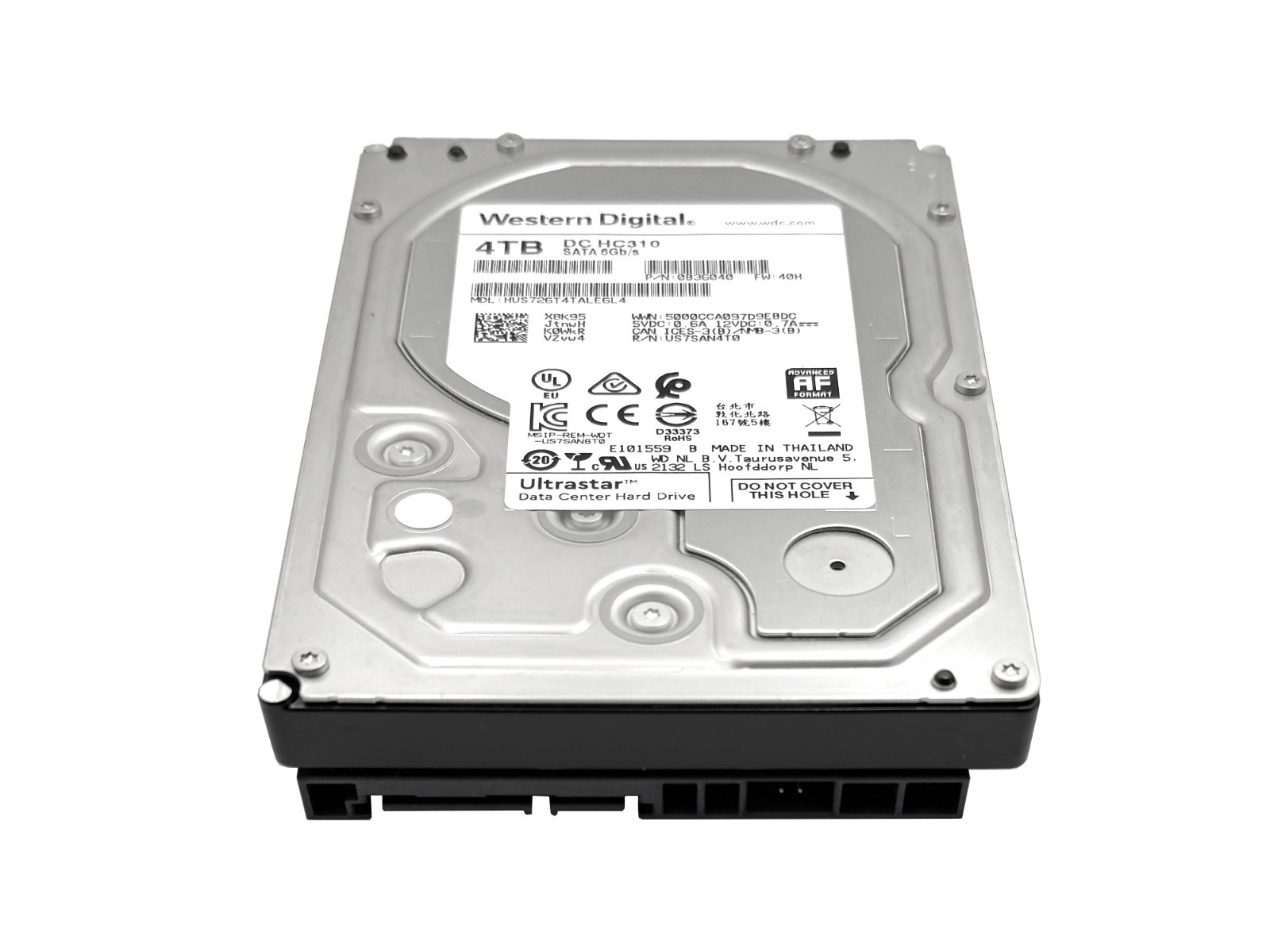 WD Ultrastar 4TB 7200RPM SATA 6Gb/s 3.5in Enterprise Hard Drive -HUS726T4TALE6L4