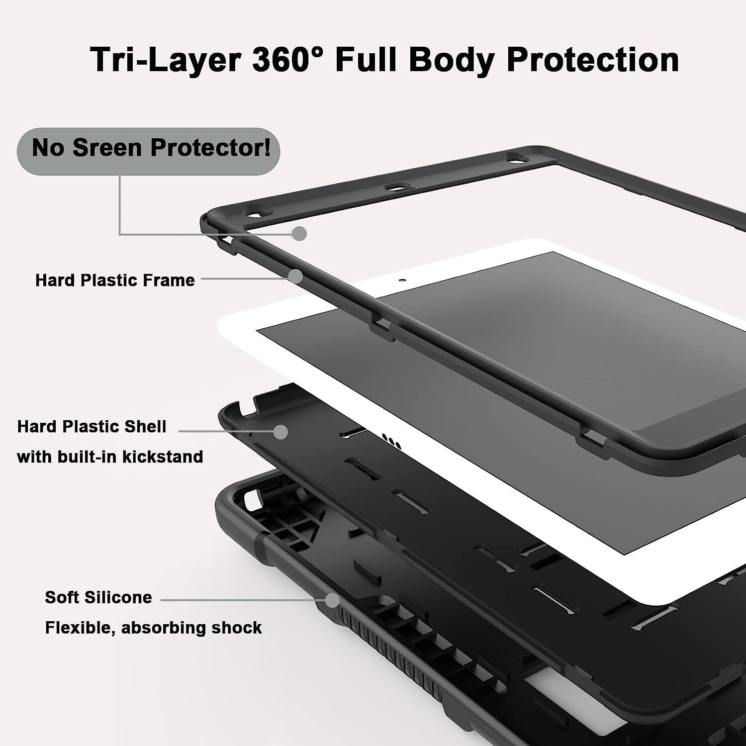 Case For Apple iPad 9th Generation 10.2″ Heavy Duty Cover+Screen Protector+Pen