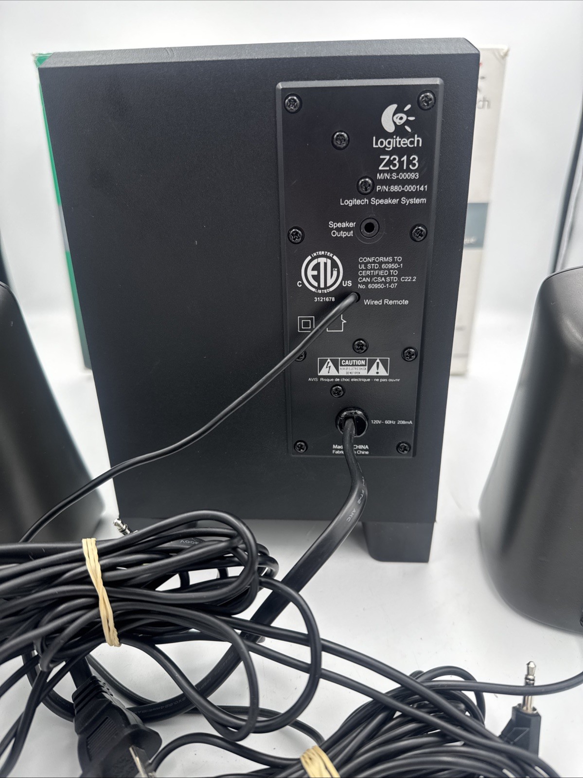 Logitech Z313 Speaker System Set Of 3 Tested And Working Computer Book Shelf