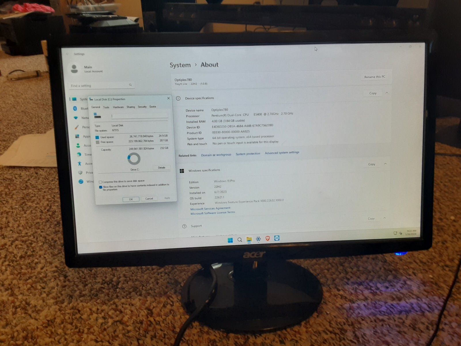 Acer S201HL Bbd LED LCD Monitor