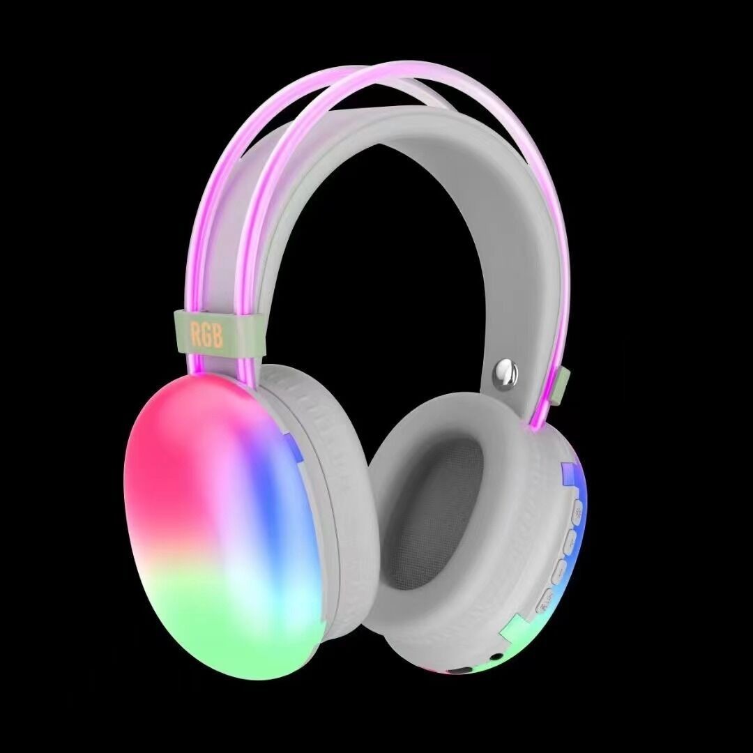 RGB Wireless Headphones LED Lights – Bluetooth Stereo- Gaming & Music