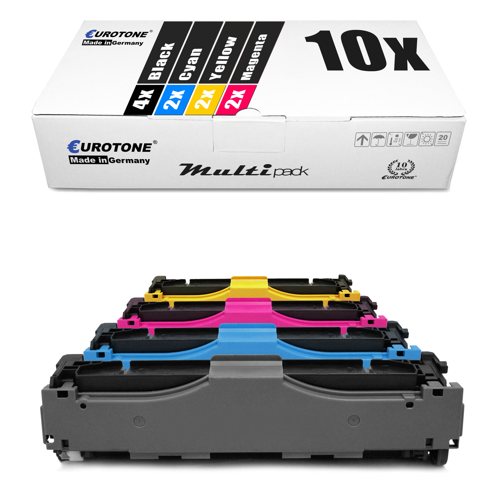 10X Eurotone PRO Toner Replaces HP CE340A-43A CE340A CE341A CE342A CE343A 651A