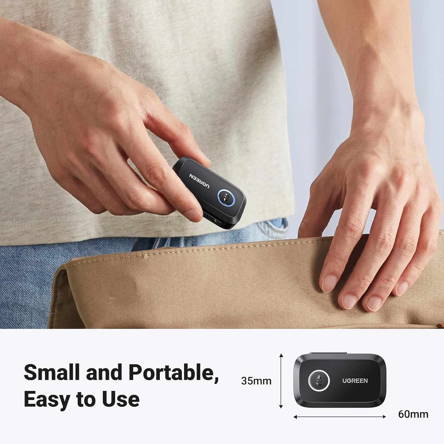 Bluetooth 5.4 Car Adapter, Hands-Free Call & Noise Cancelling AUX to Bluetooth A