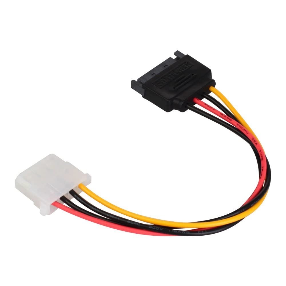 Seamless Connection: 3-Pack SATA to 4-Pin Molex Power Cables, 7 Inches Long