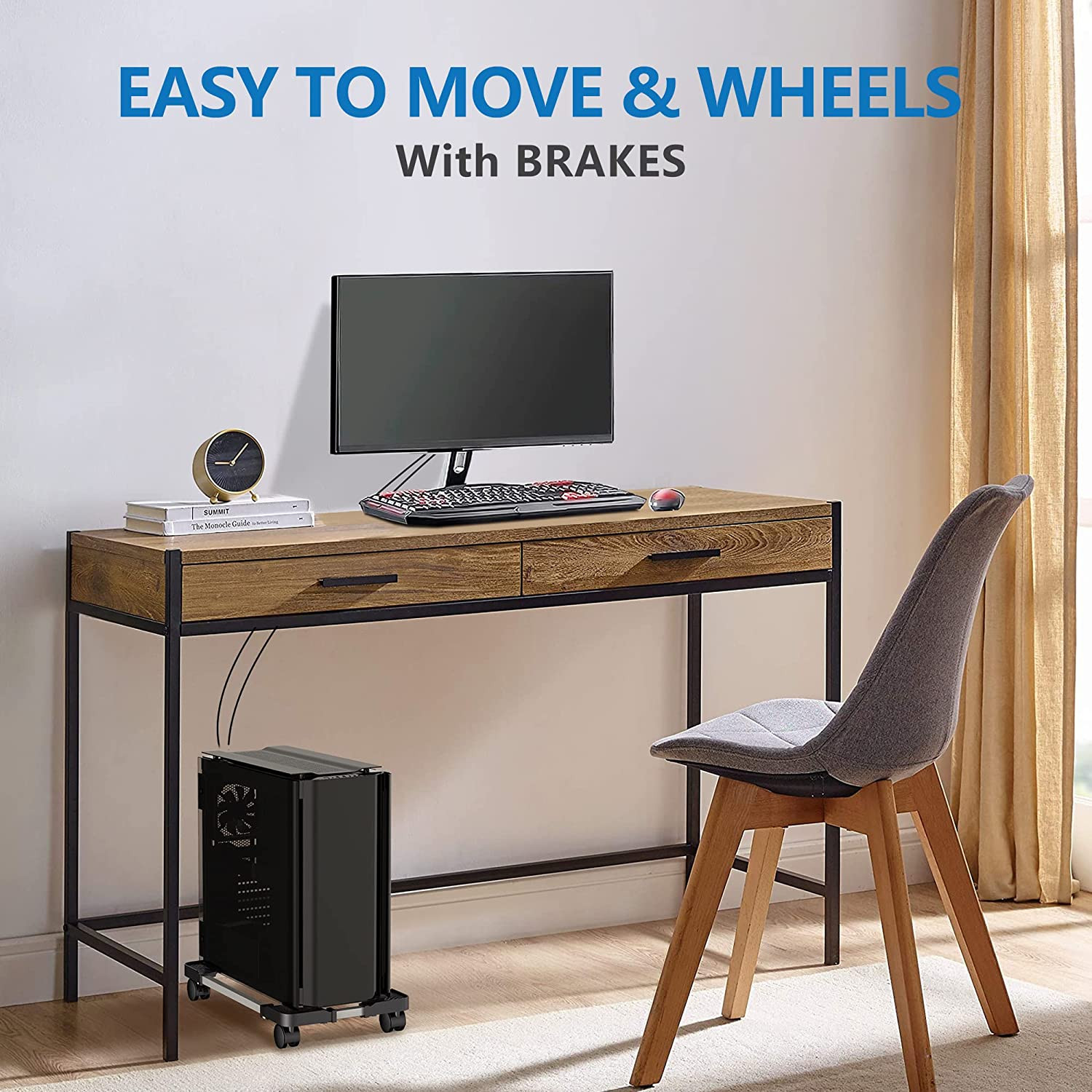 Computer Tower Adjustable PC Stand For Most Desktop Organize Mobile CPU PC NEW