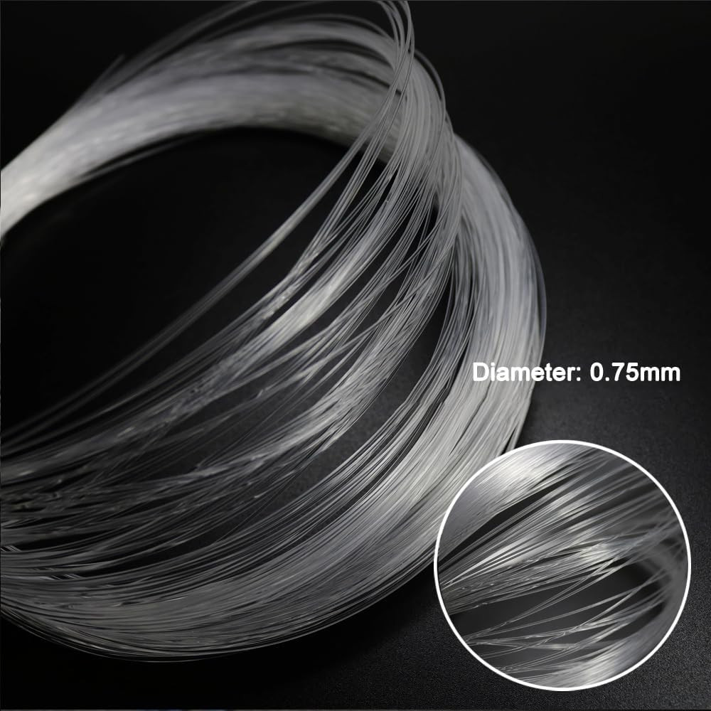 PMMA Plastic 550Pcs*0.03In*13.1Ft Fiber Optic Cable Strands 0.75Mm 4 Meter End G