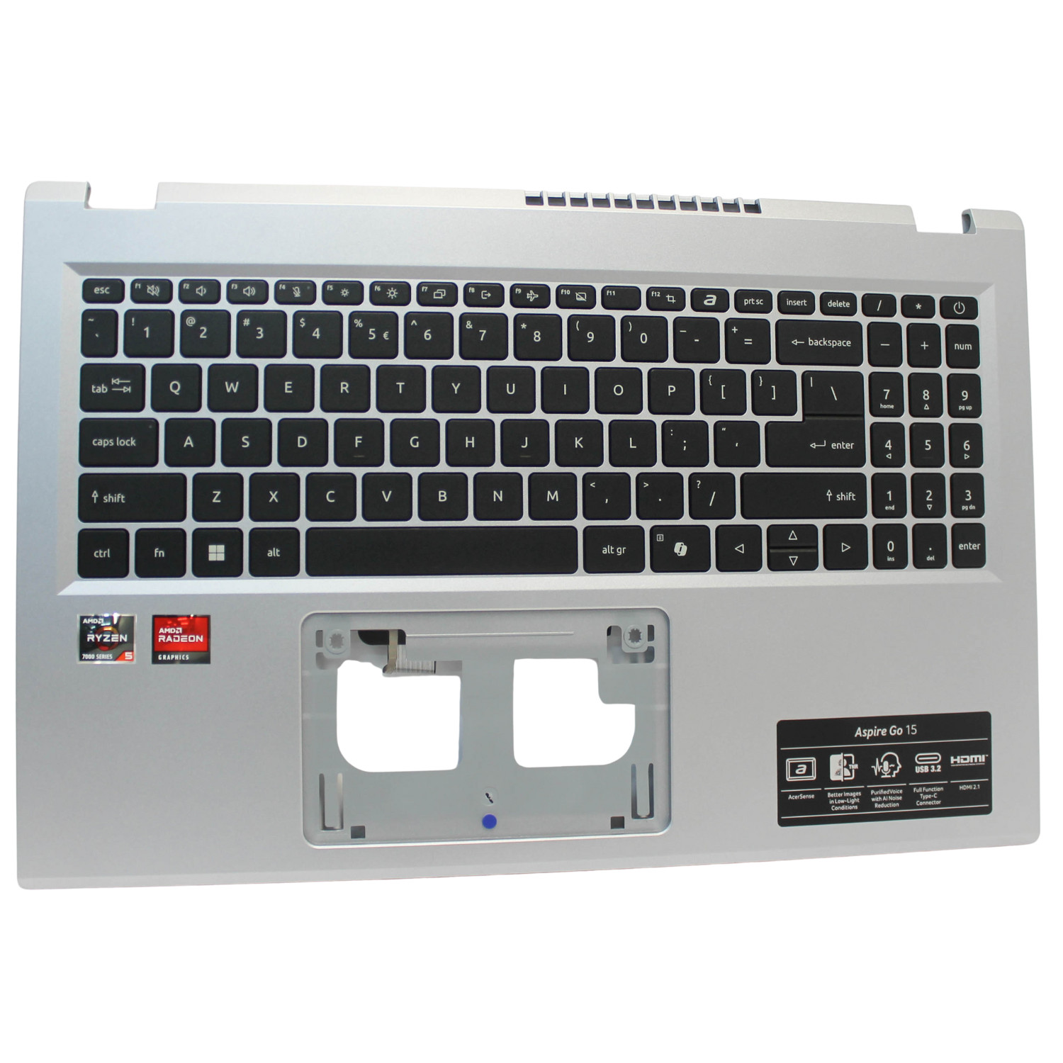 APB35000101 ACER PALMREST TOP COVER W/KB US ASPIRE GO 15 AG15-21PT-R5GQ GRADE A