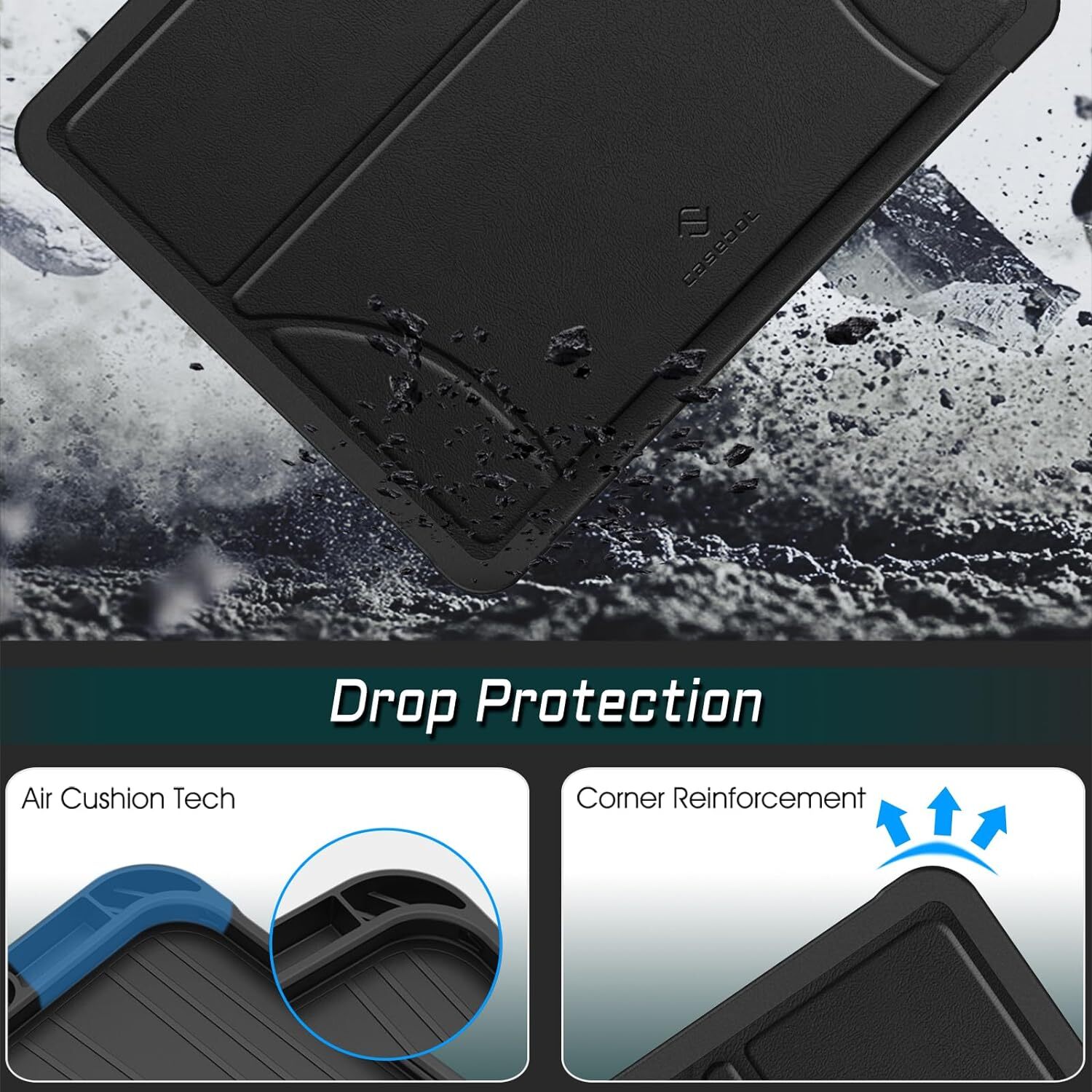 Magnetic Stand Case for iPad Pro 13-inch (M4) 2024 Shockproof Rugged TPU Cover
