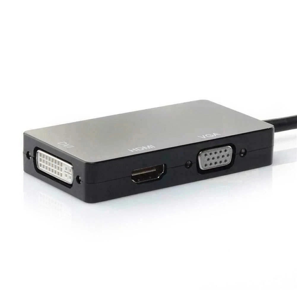 LOT Thunderbolt/Mini Display Port/DP to VGA/HDMI/DVI Multi Port Adapter Black