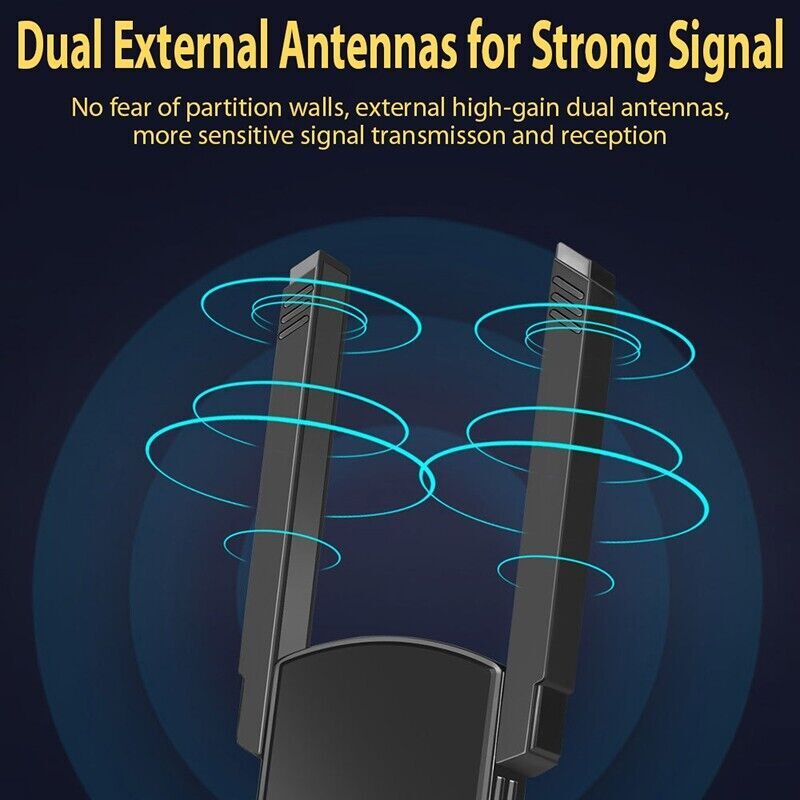 USB 3.0 Wireless WIFI Adapter 1300Mbps Long Range Dongle Dual Band Network lot