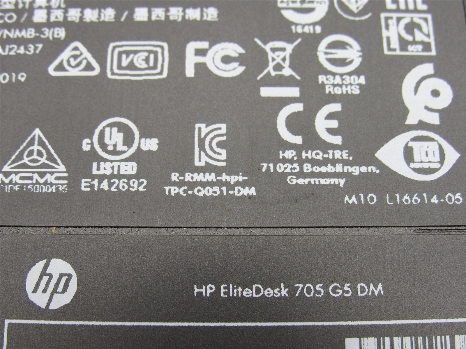 HP EliteDesk 705 G5 DM Desktop AMd Ryzen 5 Pro 3400GE 3.30GHz 8GB Ram w/ Adapter