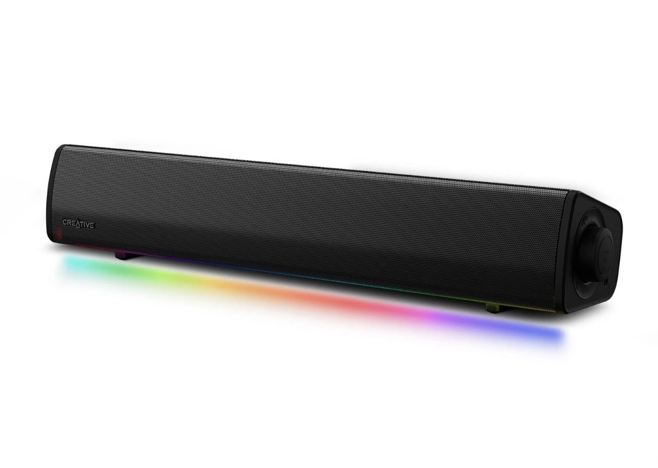 Creative Labs Sound Blaster GS3 Compact RGB Gaming Soundbar W/ Super Wide Tech.