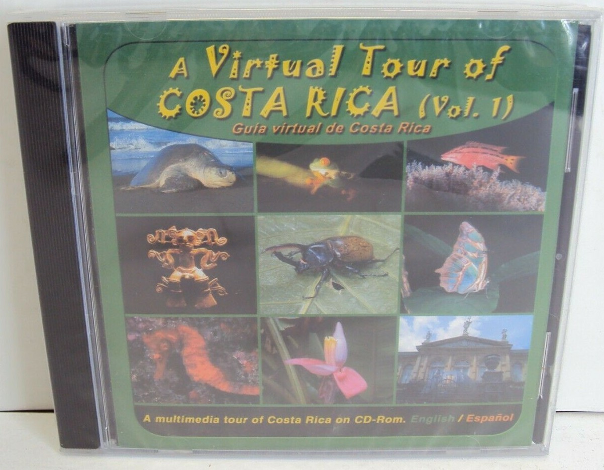 A Virtual Tour of Costa Rica Vol. 1 (CD-ROM, 2004) Interactive Map Tropical NEW