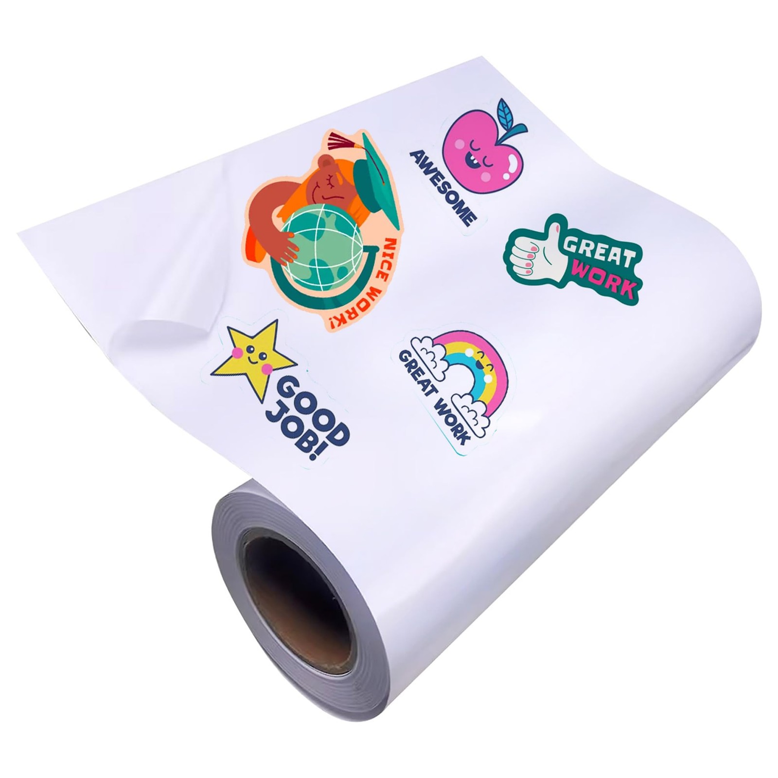 Glossy White Vinyl Sticker Paper Roll 24″ x 100 ft – Waterproof Inkjet