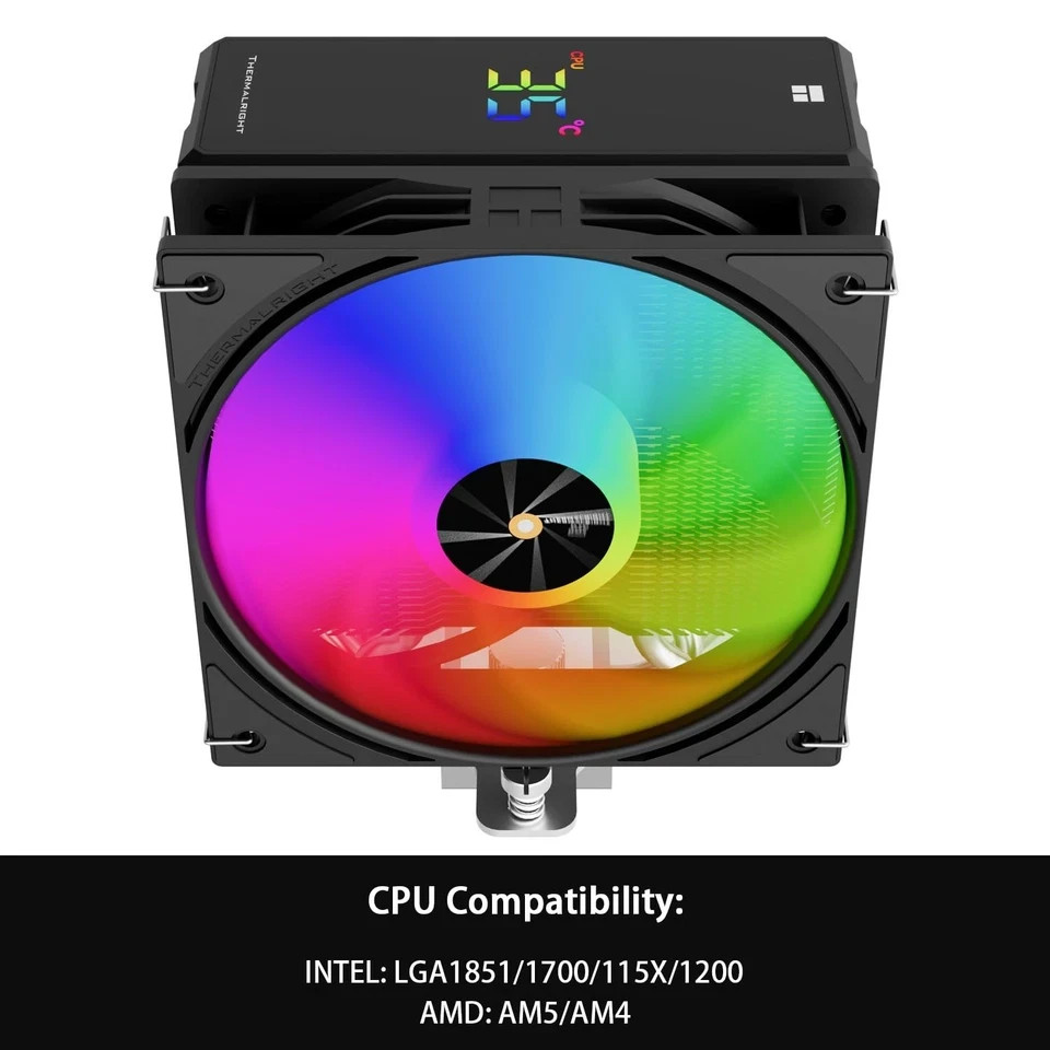 Thermalright Assassin X 120R Digital ARGB Black CPU Cooler,