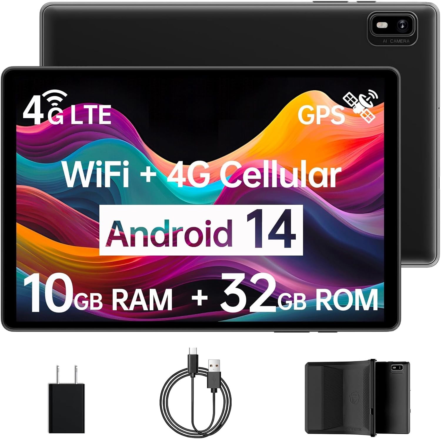Android 14 Tablet with Sim Card Slot Unlocked Cellular Tablets 10GB+32GB…