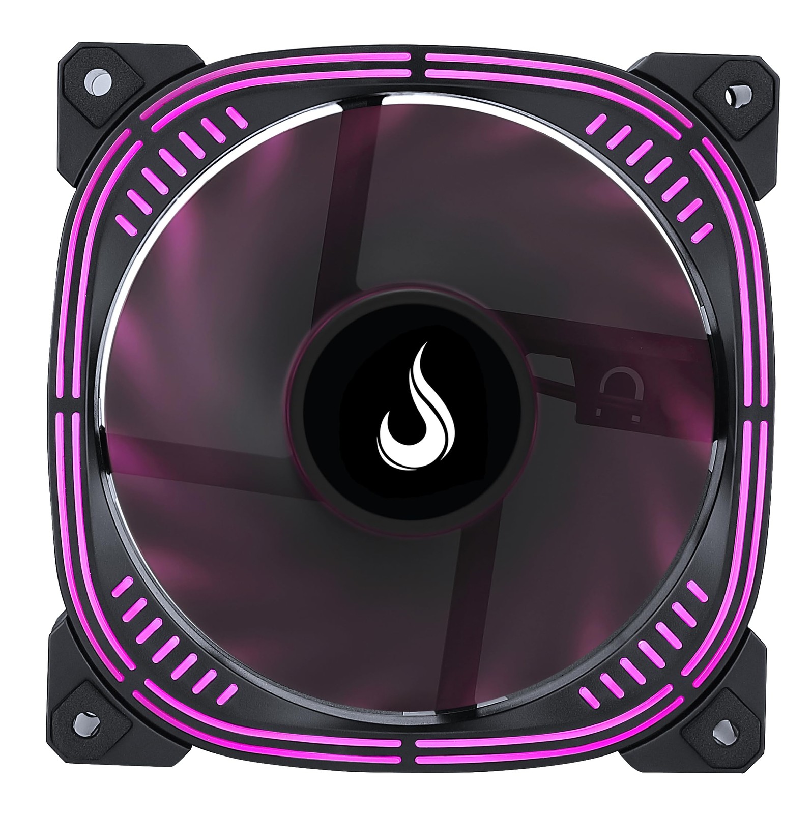 120mm RGB PC Case Fan 1500 RPM Silent Hydraulic Bearing Motherboard Sync – Black