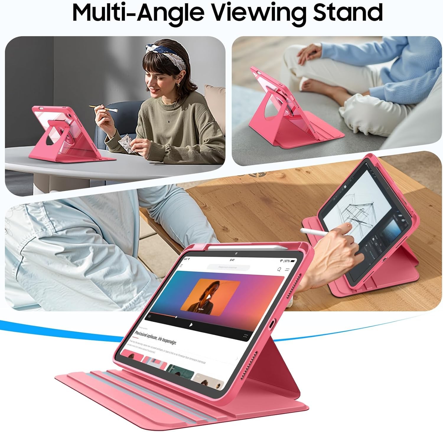 360° Rotating Case for iPad (A16) 11th 11 Inch (2025)/iPad 10th Gen Stand Cover