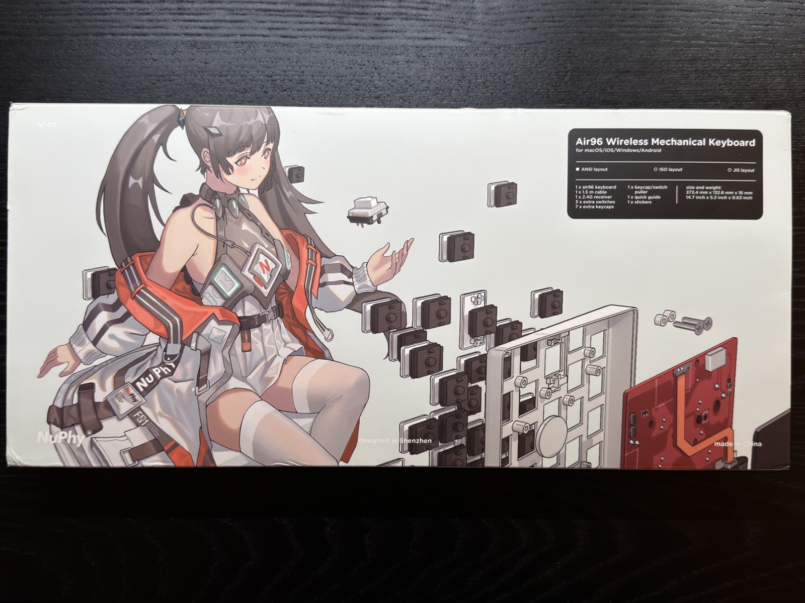 NuPhy Air96 Ultra-Slim Mechanical Keyboard: Low Profile Linear Switch, WHITE