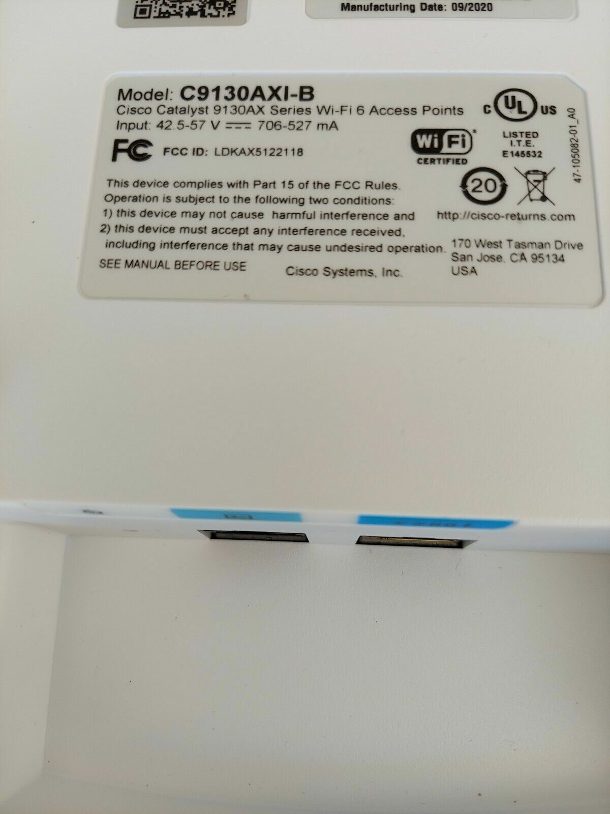 Cisco Catalyst C9130AXI-B Wireless Access Point 9130AXI – Internal Antenna B