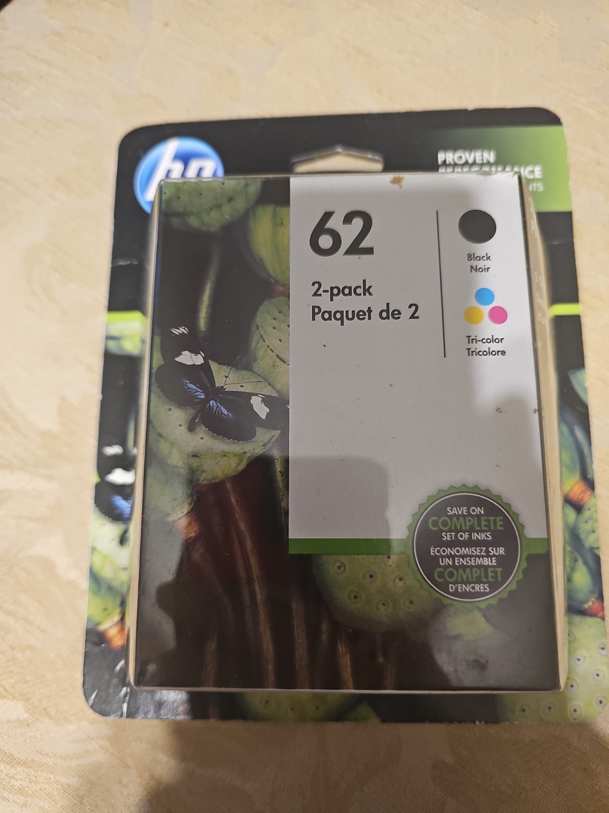 Hewlett Packard 62 2-pack Black And Tri-color Ink Cartridges Expires Sept 2022