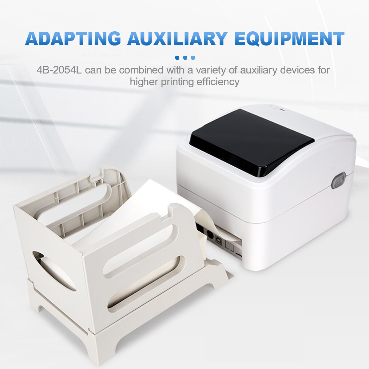 Shipping Label printer USB Direct thermal barcode Support Win/Mac – White