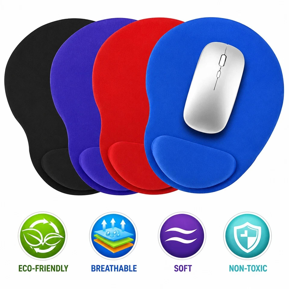 Mouse Pad Wrist Rest Support Ergonomic Comfort Mat Non-Slip PC Laptop Computer