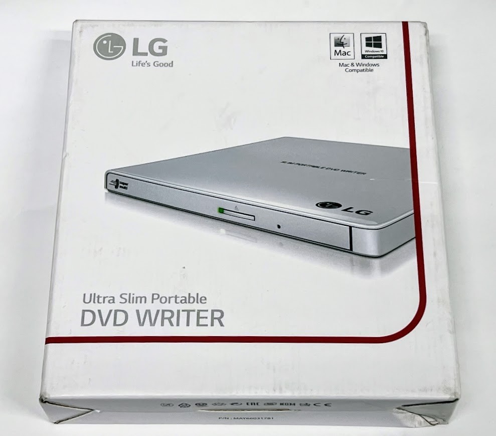 LG GP65NW60 Ultra Slim External DVD Writer USB CD DVD Burner Drive