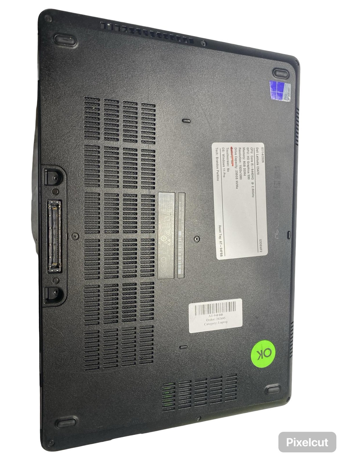 Dell Latitude e5470 i5 6440HQ 8GB 256GB Windows 11 Pro No Battery Grade C