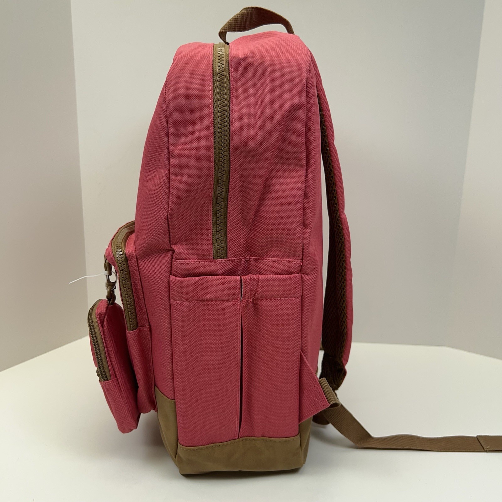 LUCKY BRAND Backpack 15″ Laptop Mini Bookbag Charm Patches Pink Canvas Urban NWT
