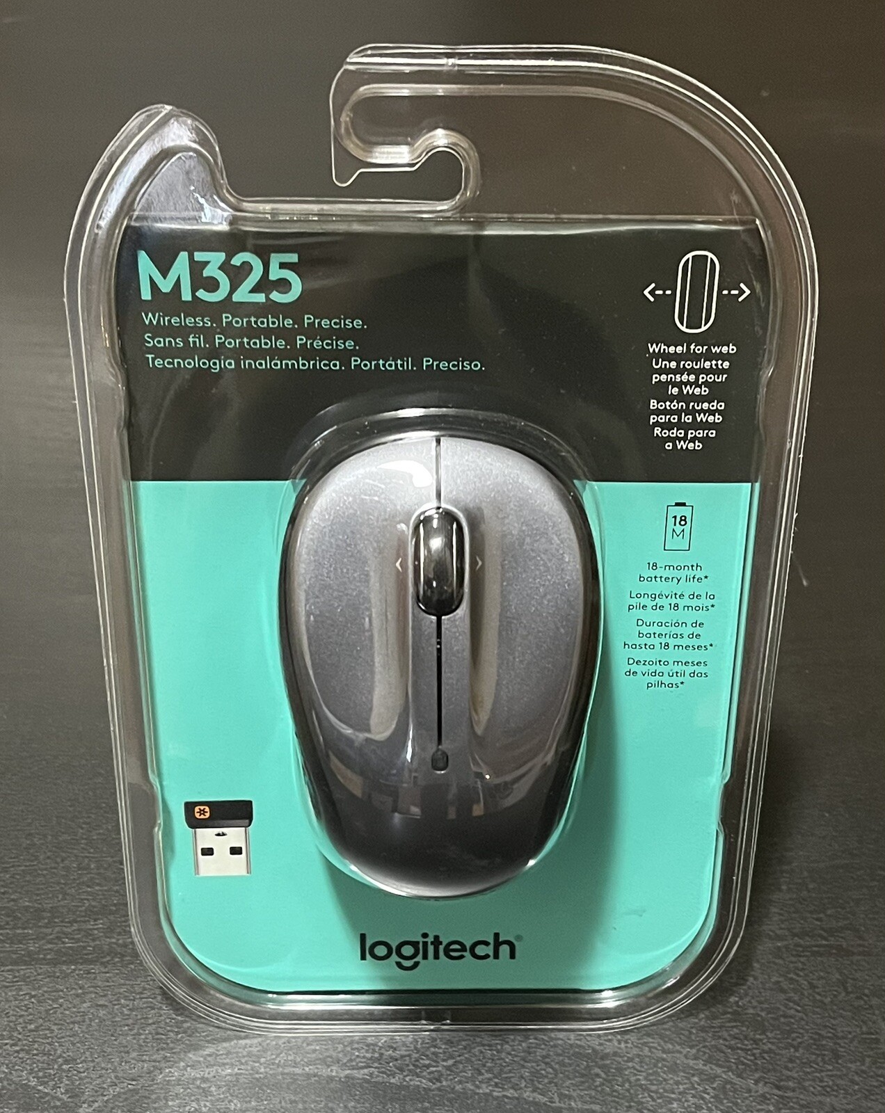 Logitech M325 (910-002136) Wireless Optical Mouse – Dark Silver