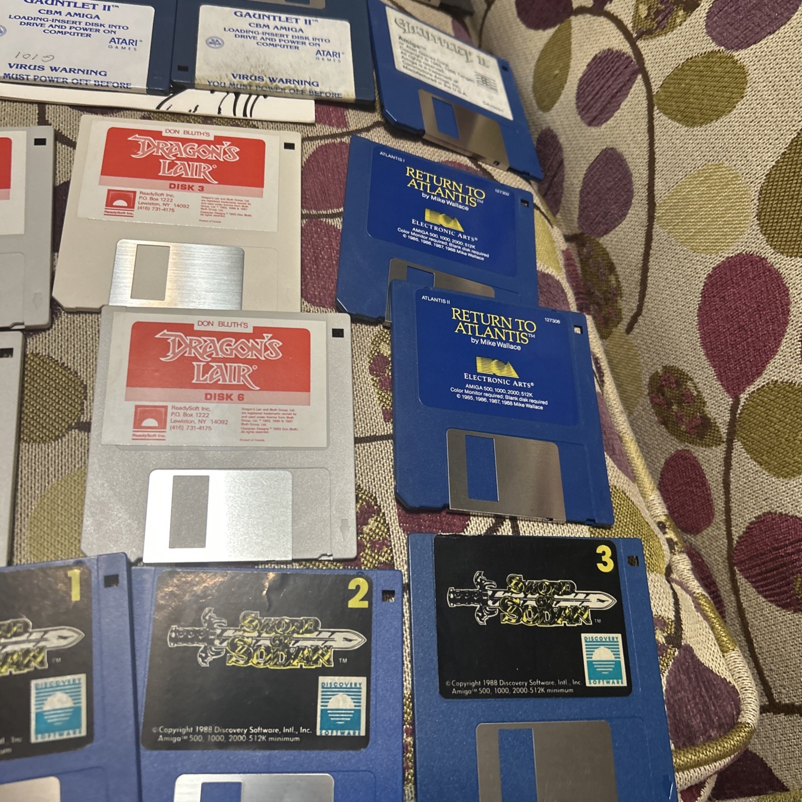 Commodore Amiga Huge Lot 21+ Great Games Floppy Disks Original Vintage Diskettes