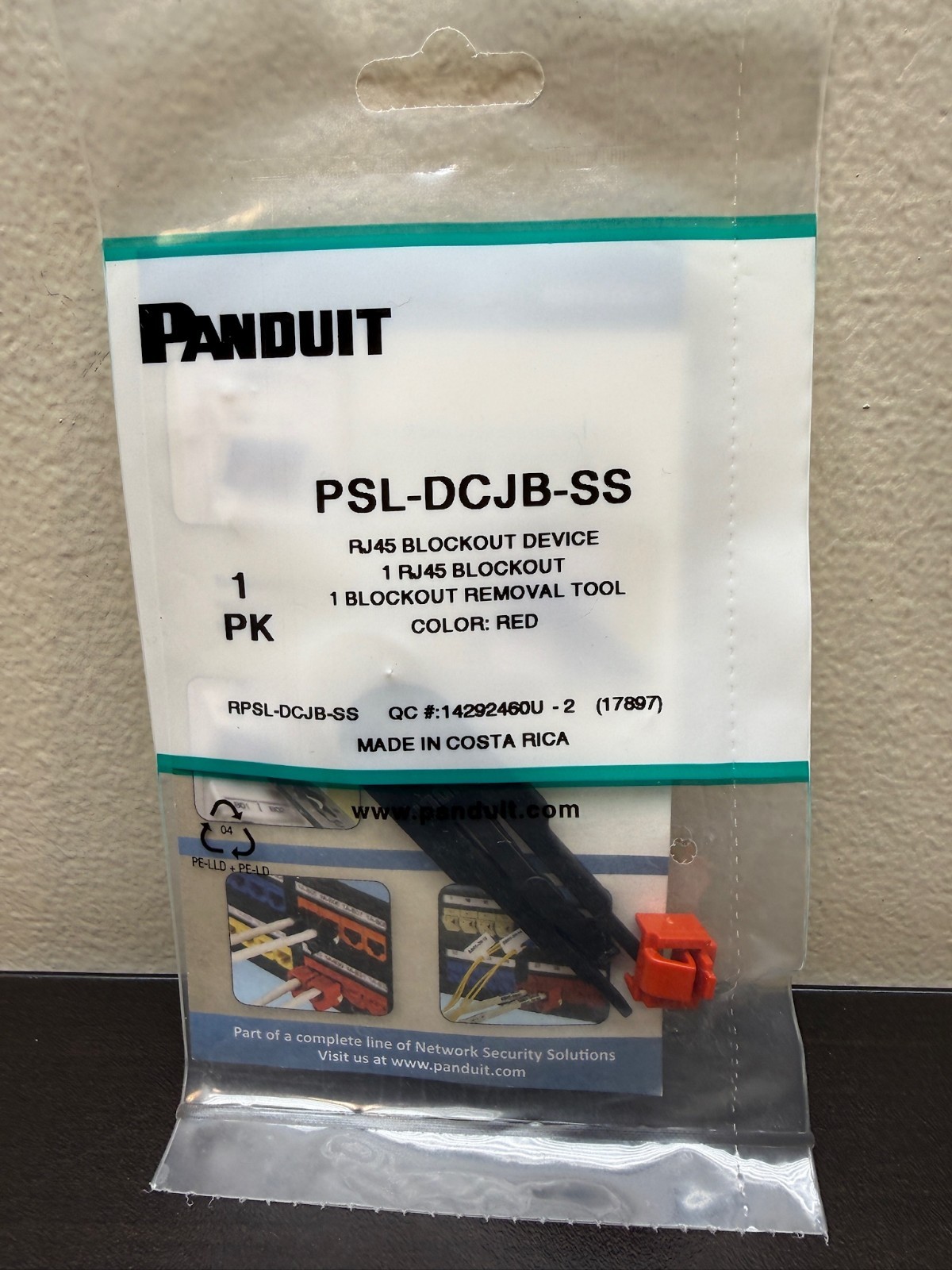 Lot of 11 New Panduit PSL-DCJB-SS RJ45 Blockout device Panduit PSL-DCJB
