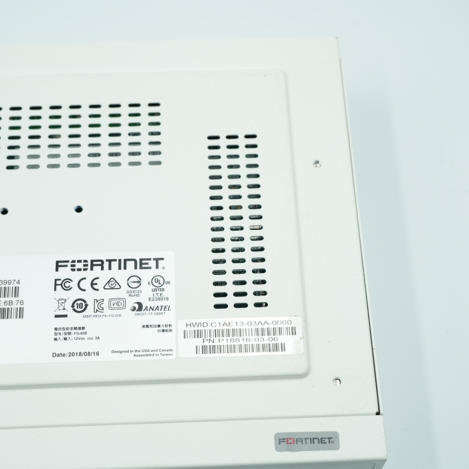 Fortinet FortiGate 60E FG-60E Network Security Firewall Appliance Tested Working