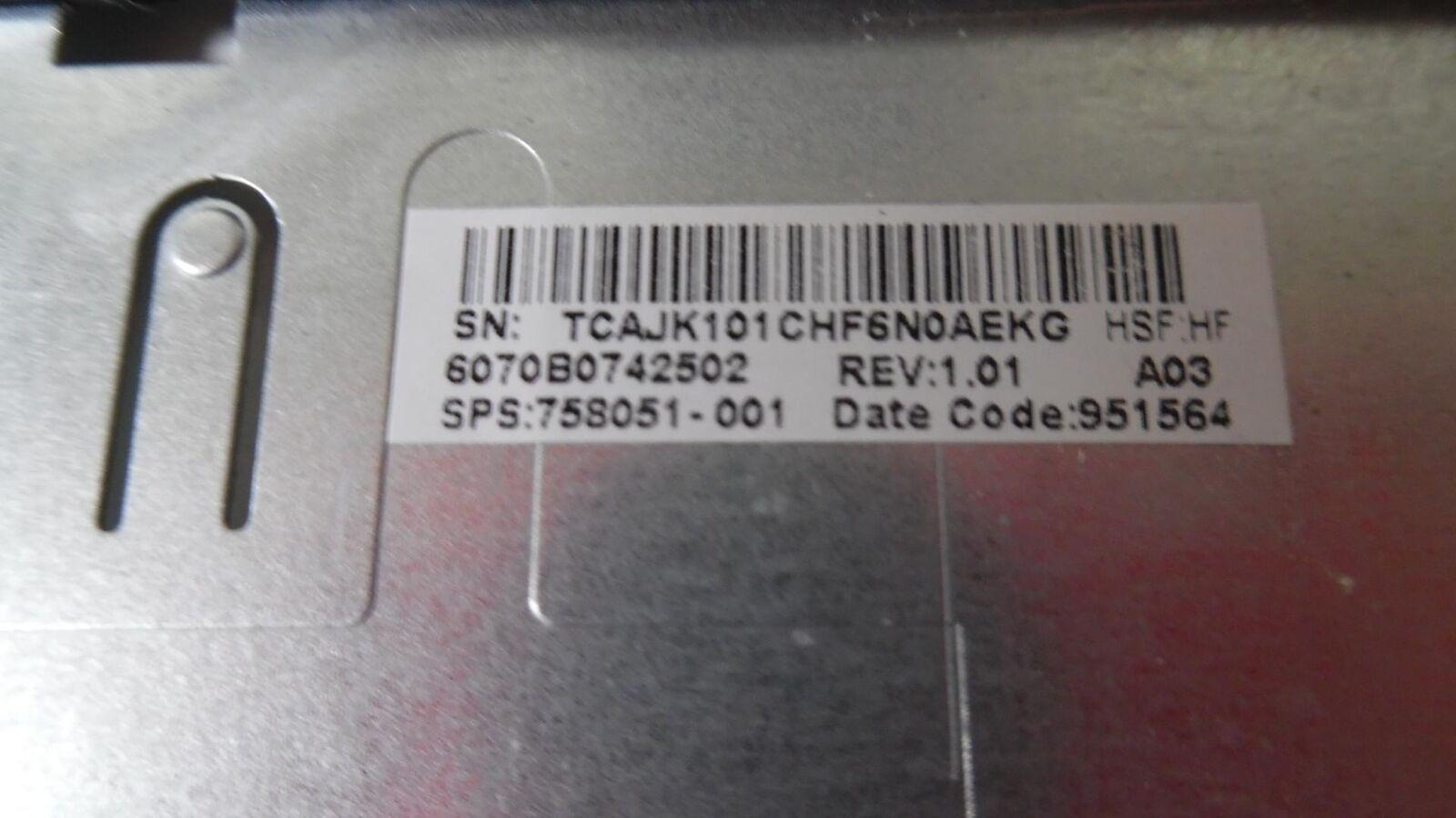 For HP 350 G1 – Silver & Black Palmrest w/Touchpad – 758051-001