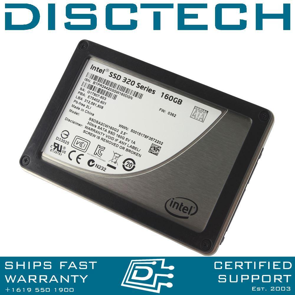 Intel 320 Series SSDSA2CW160G310 160GB 2.5″ MLC SSD SATA 3.0 Gb/s Hard Drive