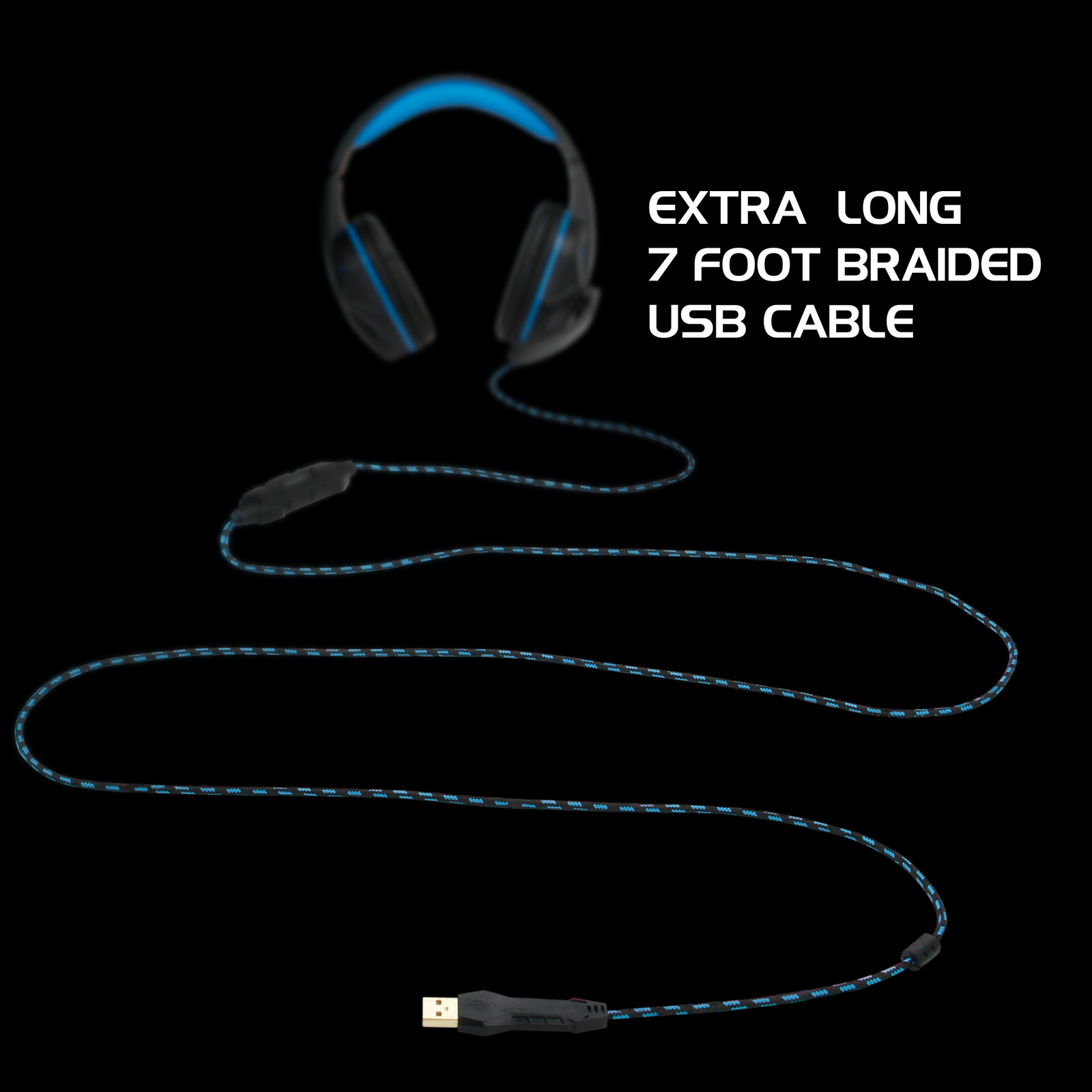Computer Gaming Headset w/ Microphone by ENHANCE – 7.1 Surround Sound & LED