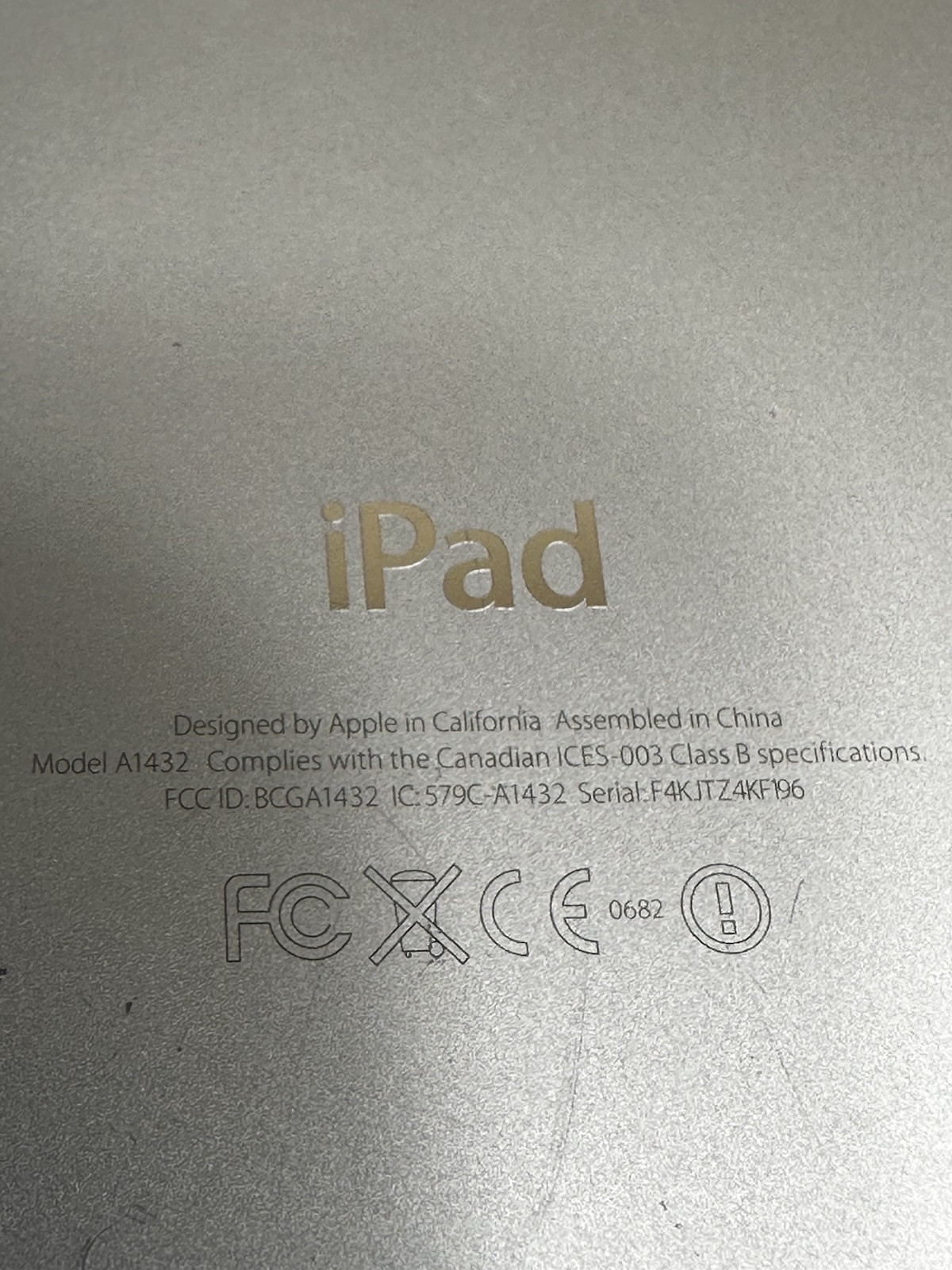 Apple IPad Mini A1432 Locked See Details
