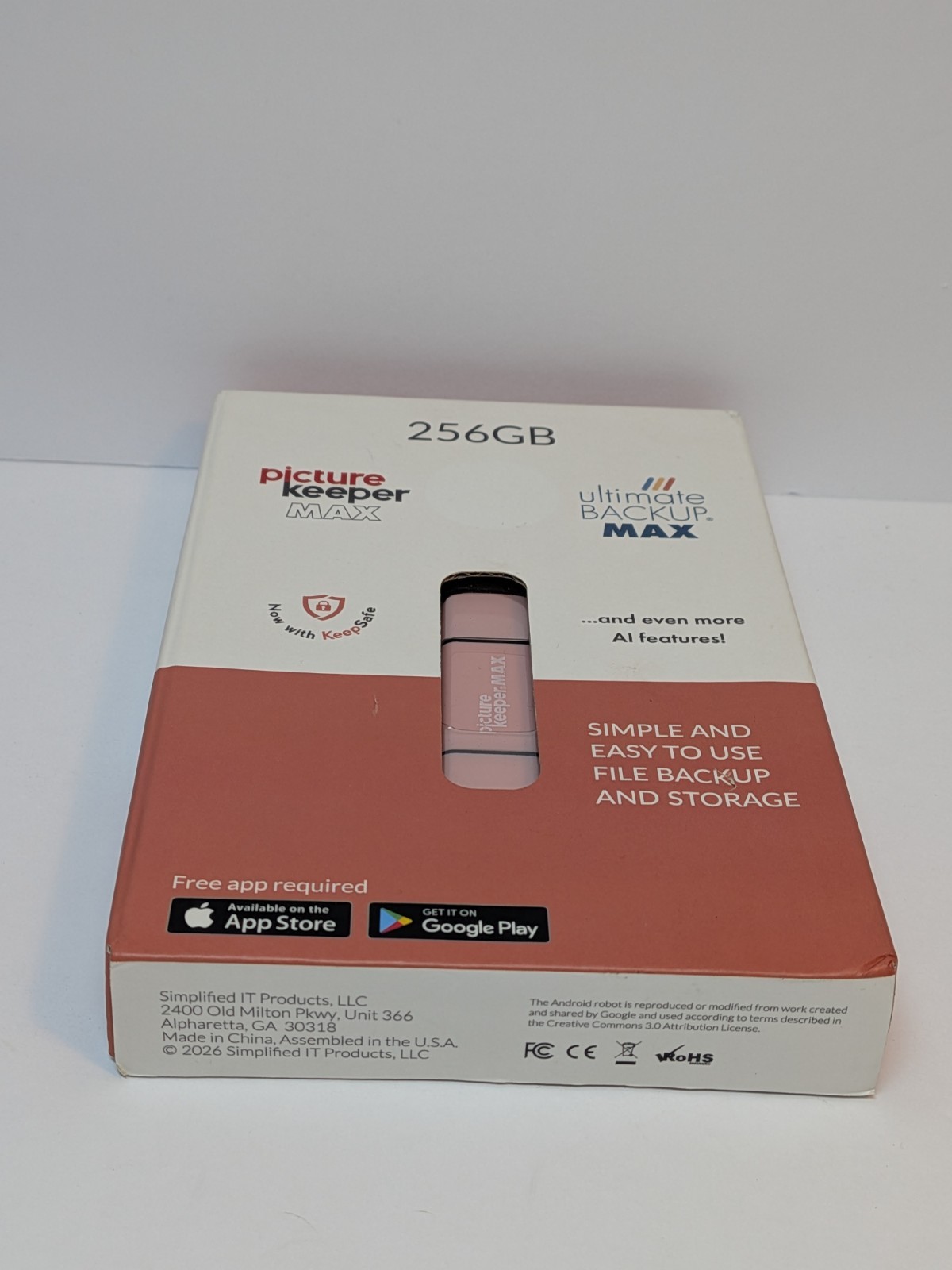 Picture Keeper Ultimate Backup MAX 256GB Pink iPhone Android Easy to Use NEW
