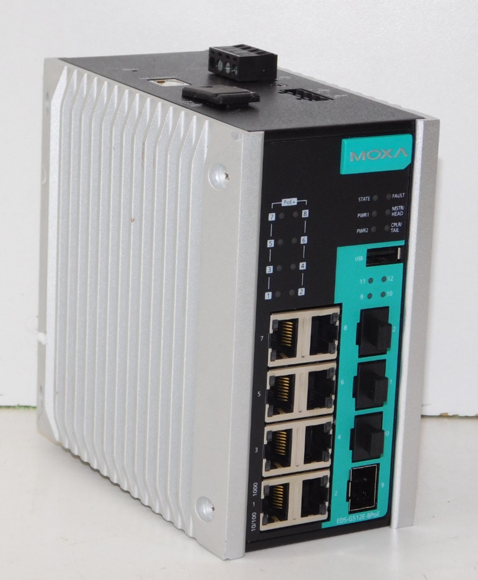 New Moxa EDS-G512E-8PoE-4GSFP 12 Port Unit Full Gigabit Managed Ethernet Switch