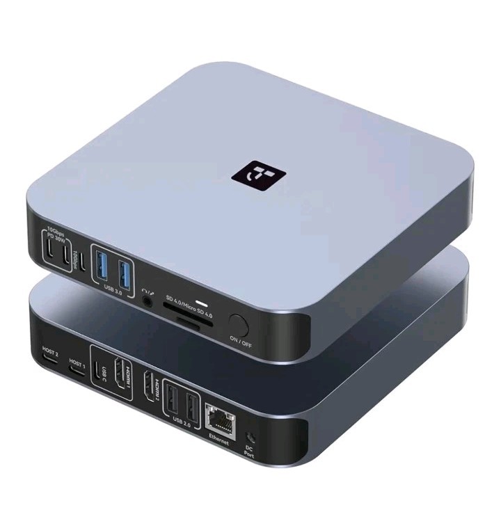 TobenONE 18-in-2 Docking Station Dual 4K Monitor for MacBook M5/M4 Pro/MaxPlug