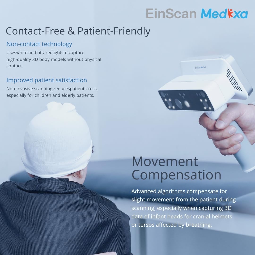 Medixa 3D Medical Scanner Body Structured Light Full Color CAD Compatible