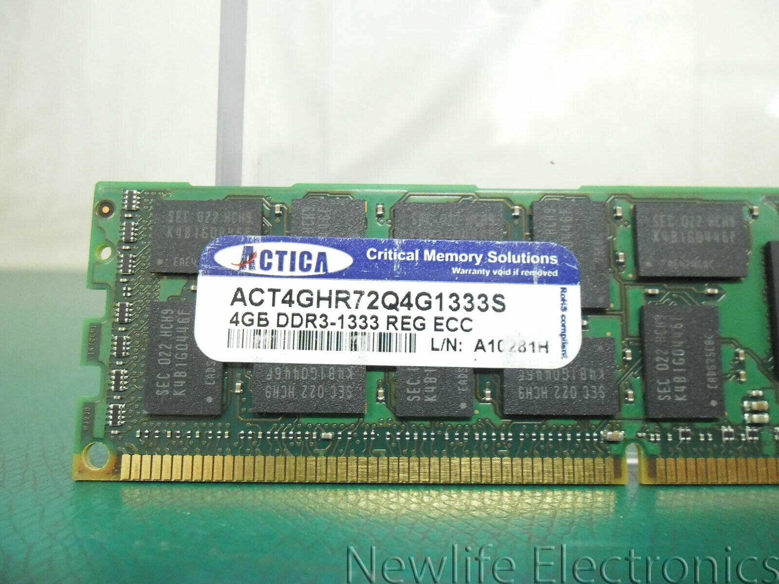 Actica ACT4GHR72Q4G1333S 4GB PC-10600 DDR3 SDRAM Server Memory