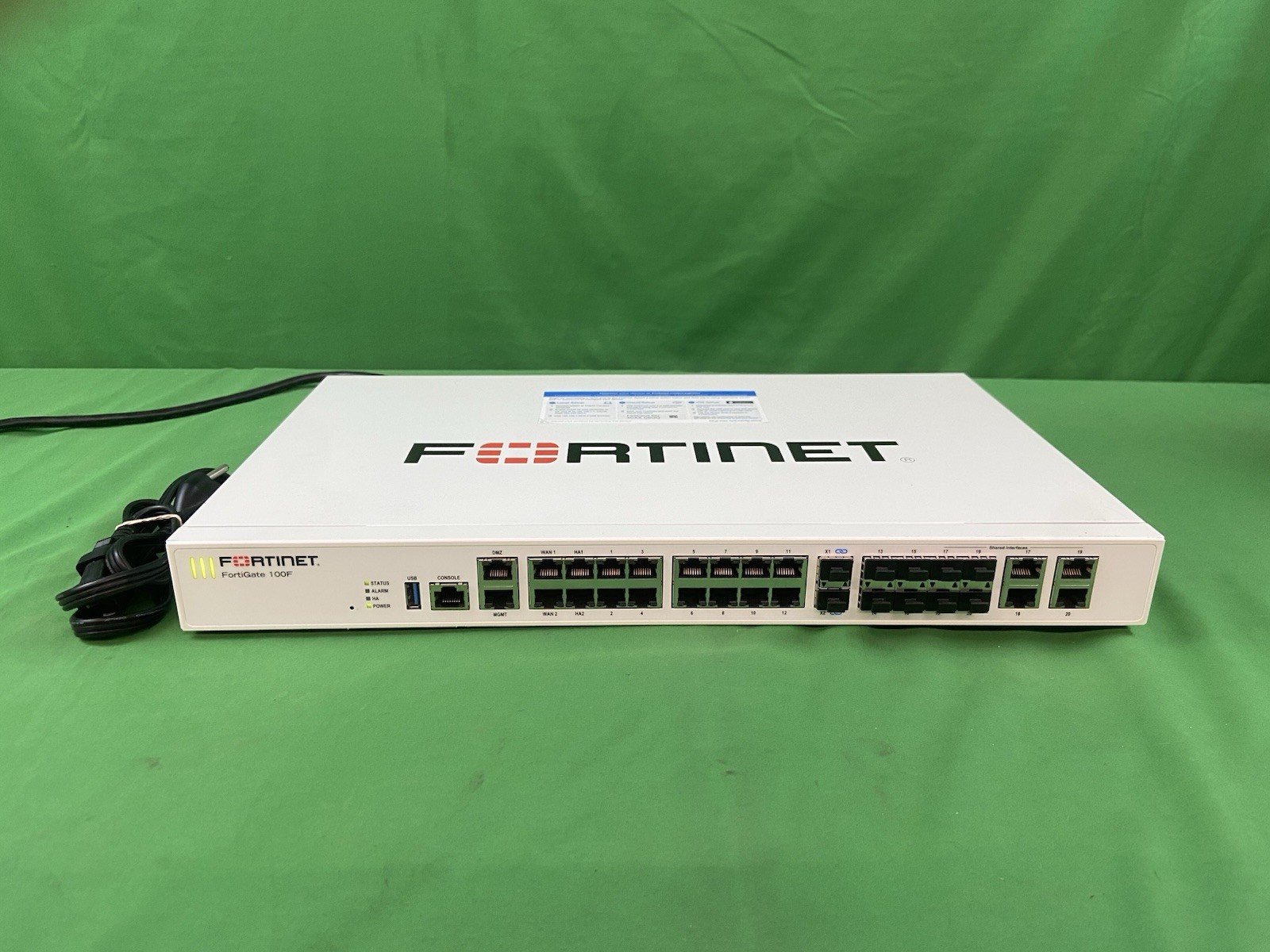 Fortinet FortiGate 100F Network Security Firewall – FG-100F W’Power Cord